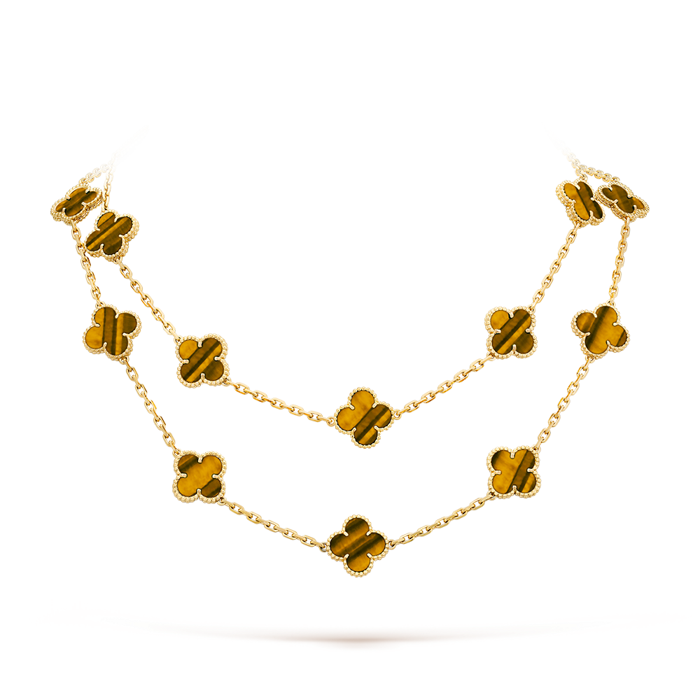 [ELAN LUXE]CLOVER 20 MOTIFS TIGER EYE ROSE GOLD