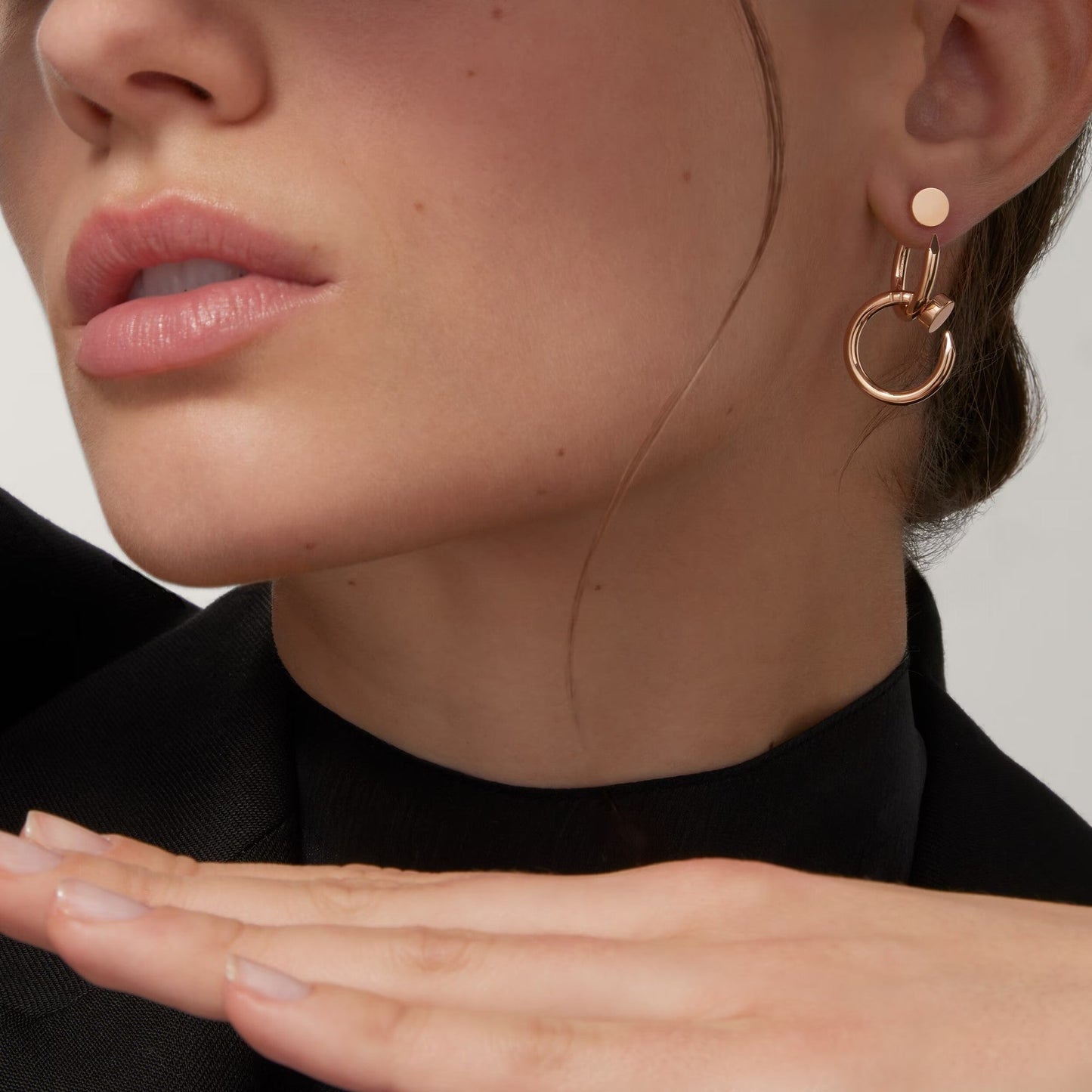 [ELAN LUXE]JUSTE NO DIAMOND DOUBLE EARRINGS
