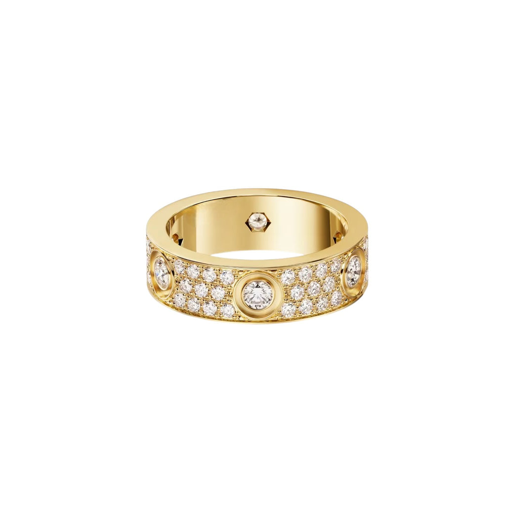 [ELAN LUXE]LOVE 5.5MM FULL-PAVE 6-DIAMOND RING