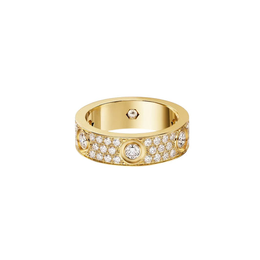 [ELAN LUXE]LOVE 5.5MM FULL-PAVE 6-DIAMOND RING
