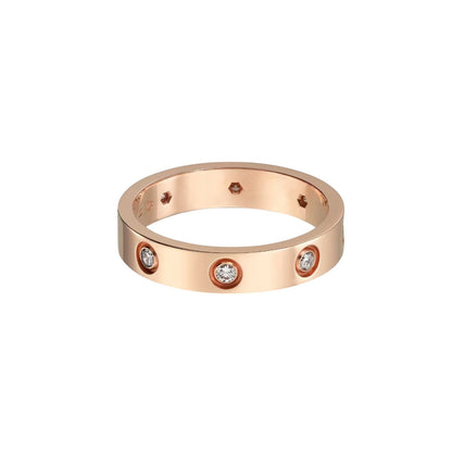 [ELAN LUXE]LOVE 4MM 8 DIAMOND RING