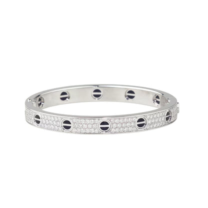 [ELAN LUXE]LOVE BRACELET 6.1MM DIAMOND-PAVED CERAMIC
