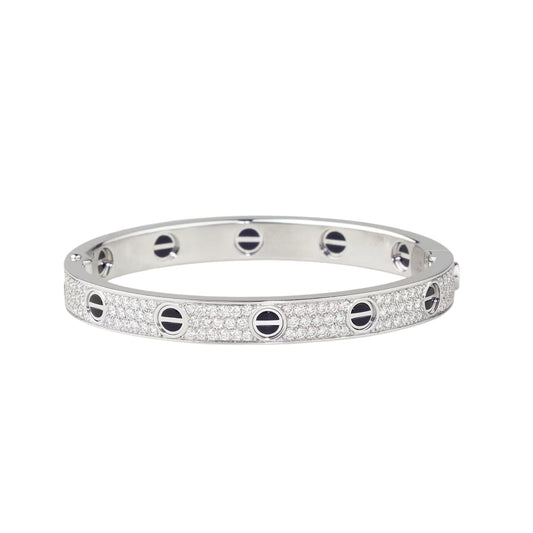 [ELAN LUXE]LOVE BRACELET 6.1MM DIAMOND-PAVED CERAMIC