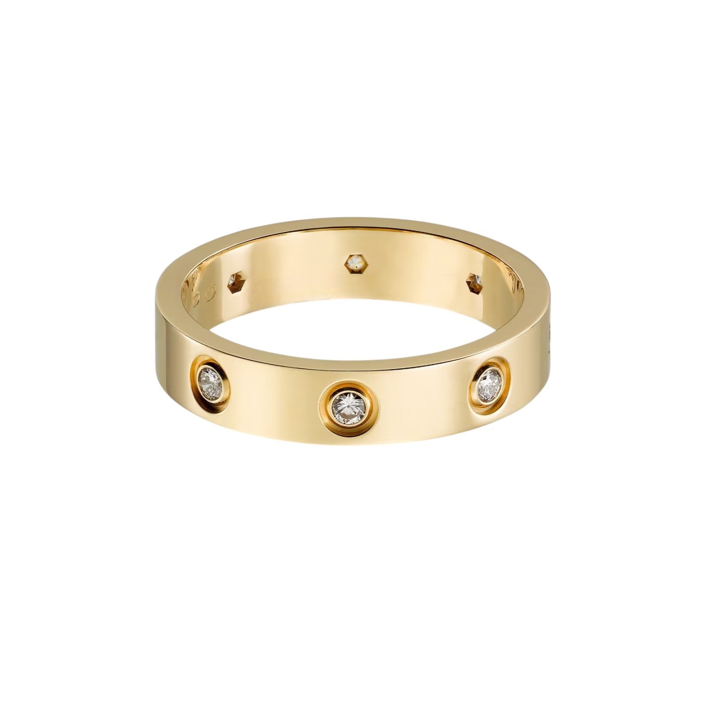 [ELAN LUXE]LOVE 4MM 8 DIAMOND RING