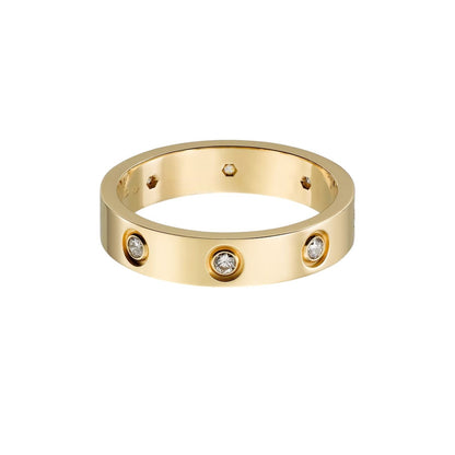 [ELAN LUXE]LOVE 4MM 8 DIAMOND RING