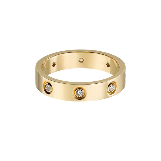[ELAN LUXE]LOVE 4MM 8 DIAMOND RING
