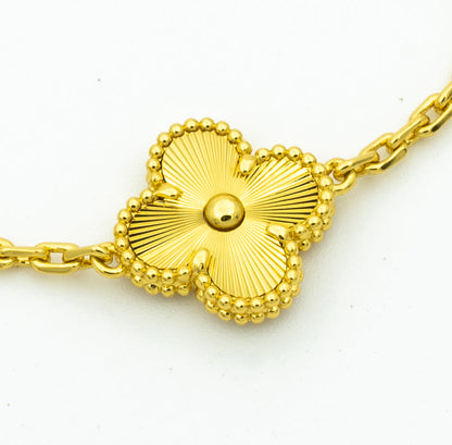 [ELAN LUXE]CLOVER BRACELET 5 MOTIFS GOLD DIAMOND