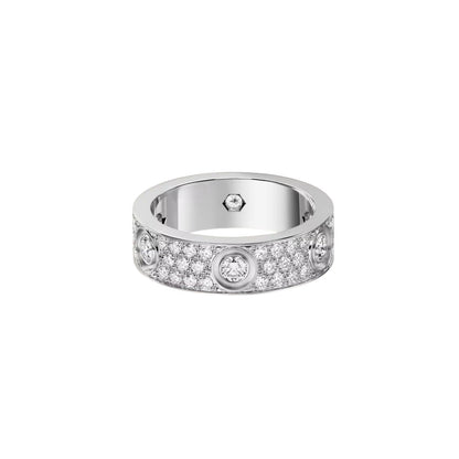 [ELAN LUXE]LOVE 5.5MM FULL-PAVE 6-DIAMOND RING