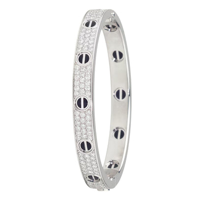[ELAN LUXE]LOVE BRACELET 6.1MM DIAMOND-PAVED CERAMIC