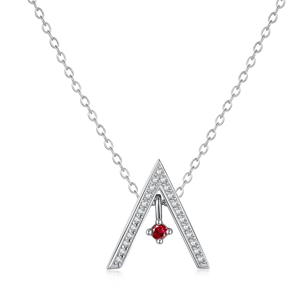 [ELAN LUXE]Sparkling "A" Shape Necklace