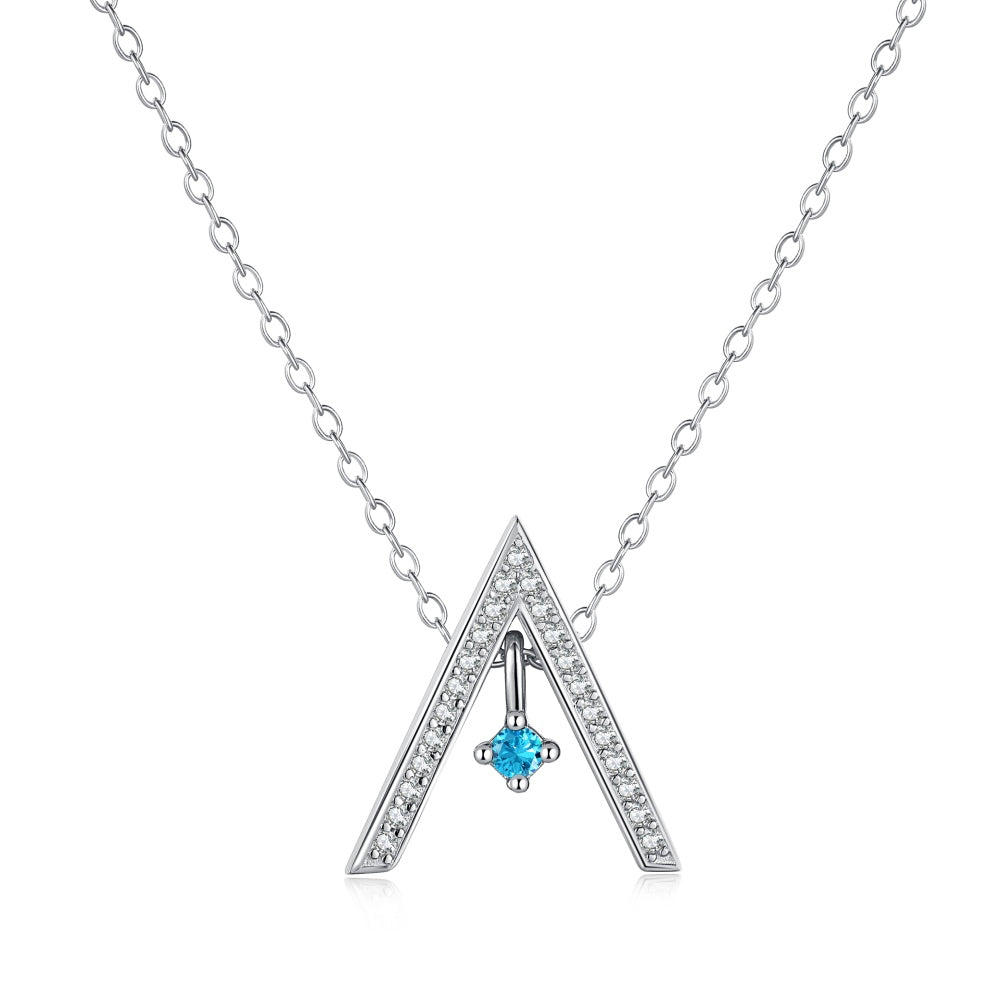 [ELAN LUXE]Sparkling "A" Shape Necklace