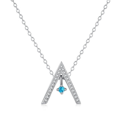 [ELAN LUXE]Sparkling "A" Shape Necklace
