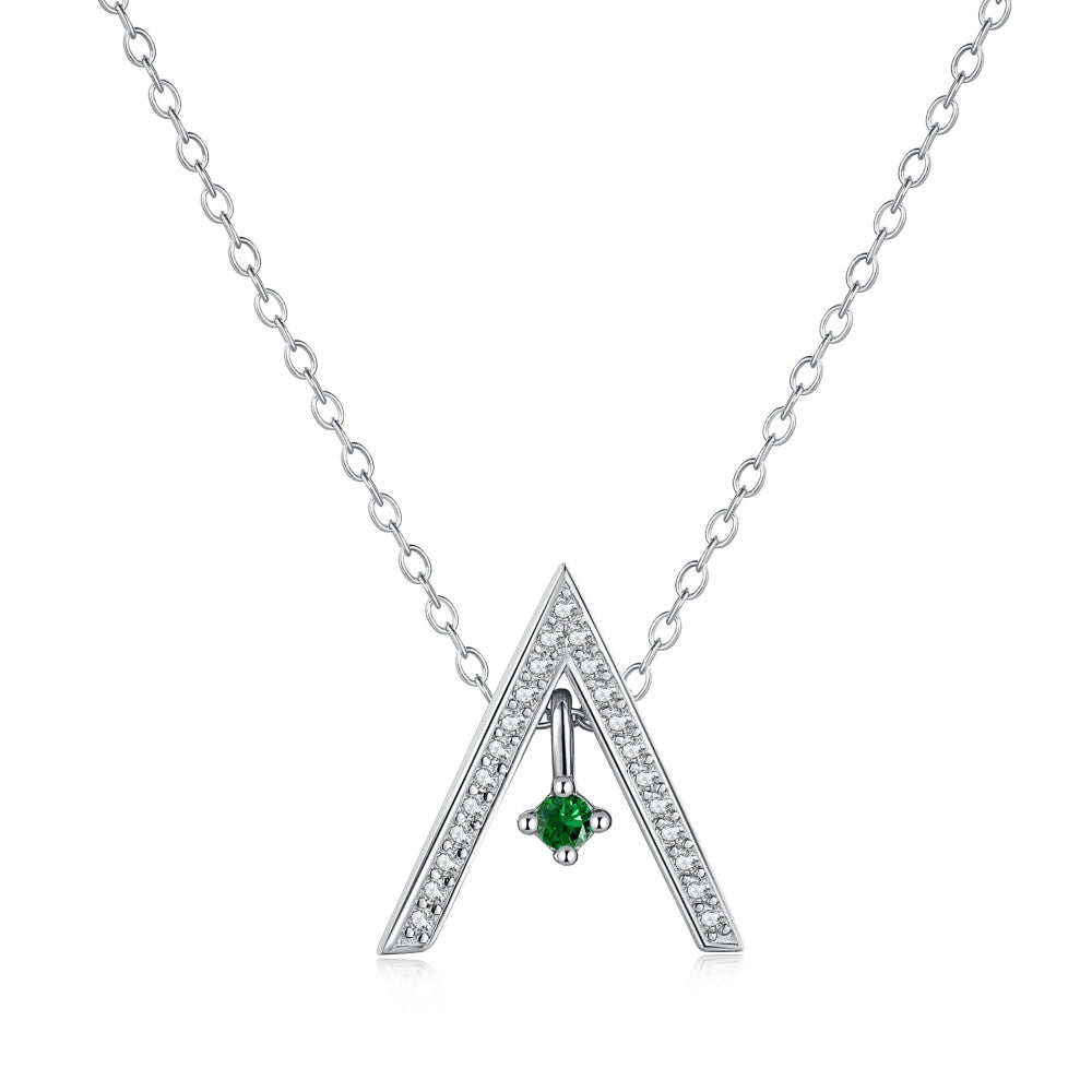 [ELAN LUXE]Sparkling "A" Shape Necklace