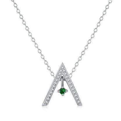[ELAN LUXE]Sparkling "A" Shape Necklace