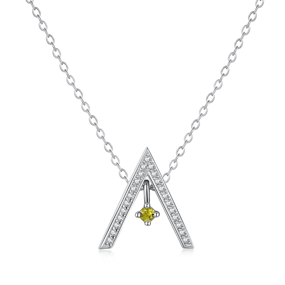 [ELAN LUXE]Sparkling "A" Shape Necklace