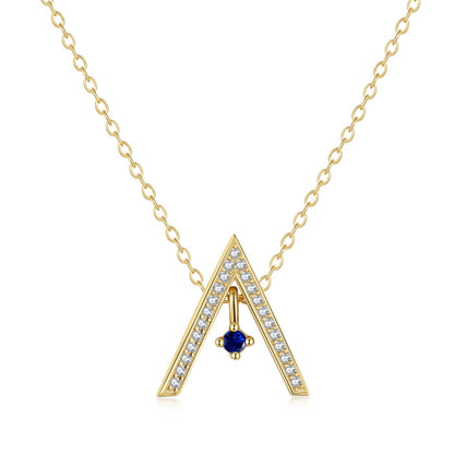 [ELAN LUXE]Sparkling "A" Shape Necklace