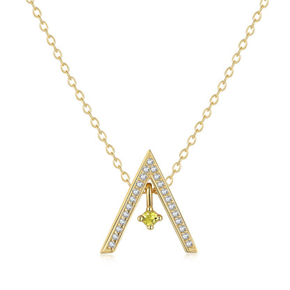 [ELAN LUXE]Sparkling "A" Shape Necklace