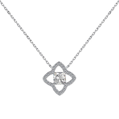 [ELAN LUXE]Exquisite Flower Shape Princess Cut Necklace