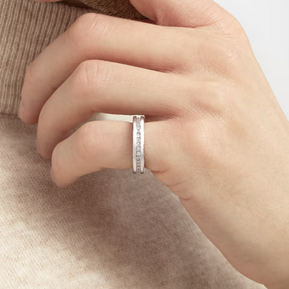 [ELAN LUXE]ZERO 1 ONE-BAND PAVED DIAMONDS ON THE SPIRAL RING
