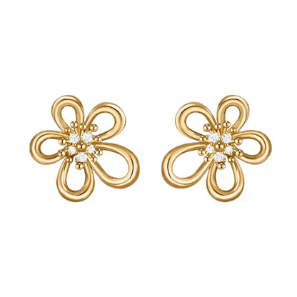 [ELAN LUXE] FLOWERLACE EARRING 5 DIAMONDS