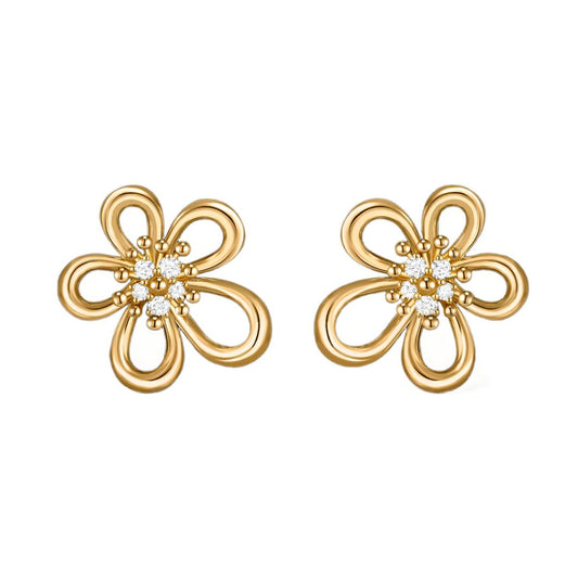 [ELAN LUXE] FLOWERLACE EARRING 5 DIAMONDS
