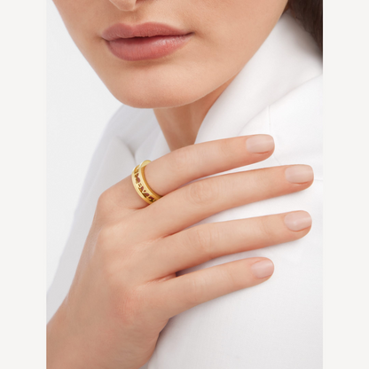 [ELAN LUXE]ZERO 1 ONE-BAND WITH OPENWORK LOGO SPIRAL RING