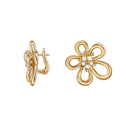 [ELAN LUXE] FLOWERLACE EARRING 5 DIAMONDS