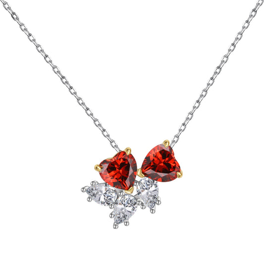 [ELAN LUXE]Dainty Red Heart Necklace