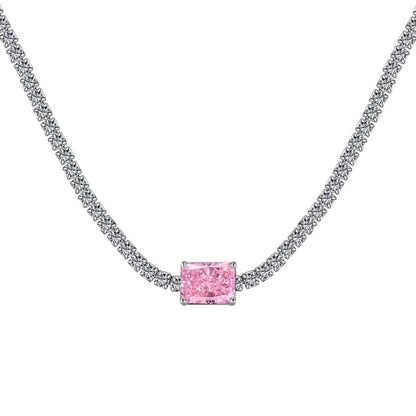 [ELAN LUXE]2.0 carat Ornate Emerald Cut Necklace