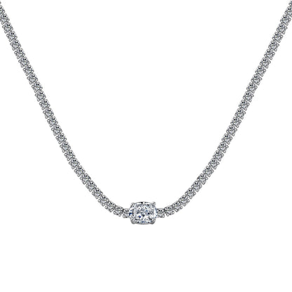 [ELAN LUXE]1.0 Carat Shining Oval Cut Necklace