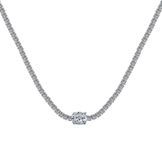 [ELAN LUXE]1.0 Carat Shining Oval Cut Necklace