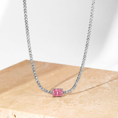[ELAN LUXE]2.0 carat Ornate Emerald Cut Necklace