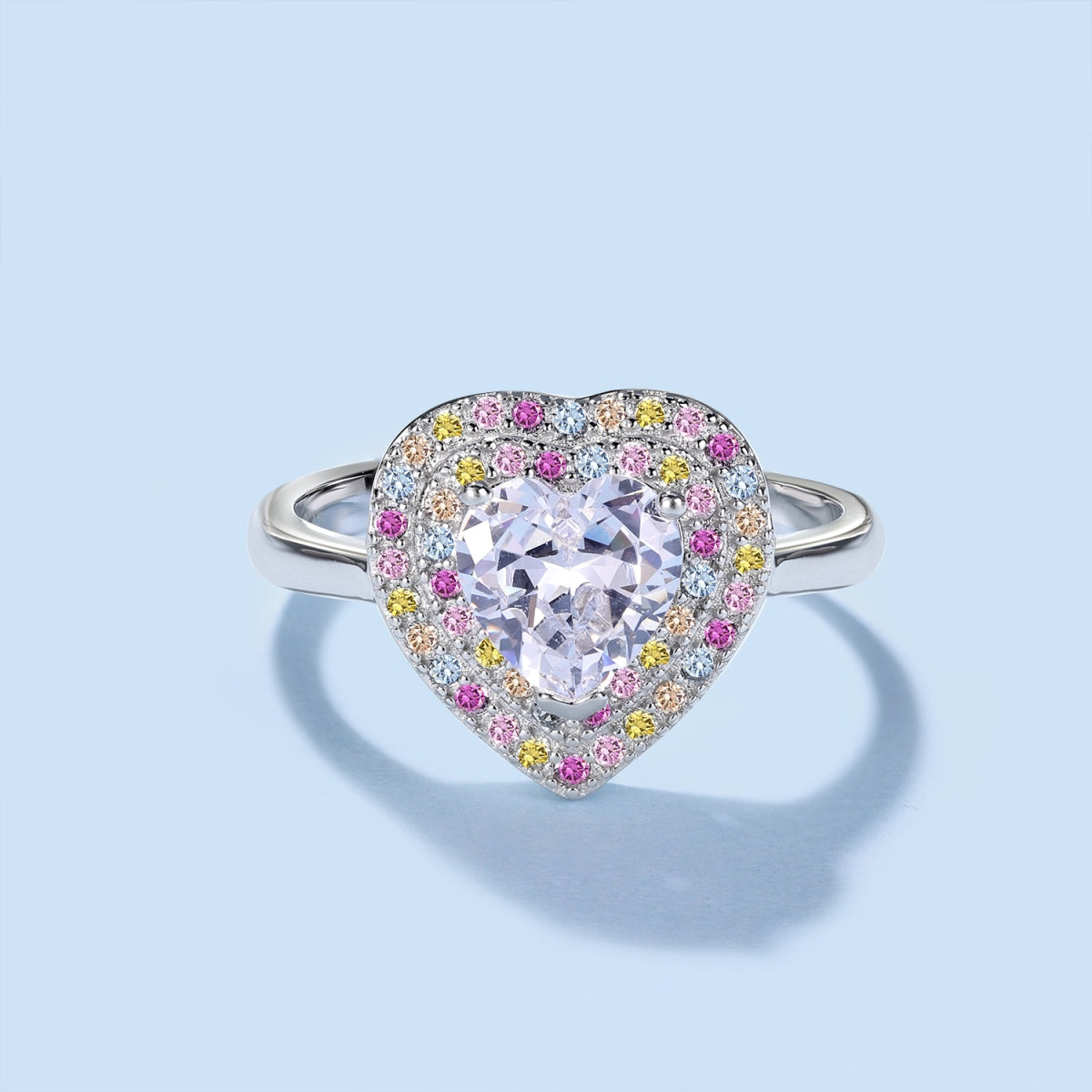 [ELAN LUXE]Delicate Ebullient Heart Shape Wedding Ring