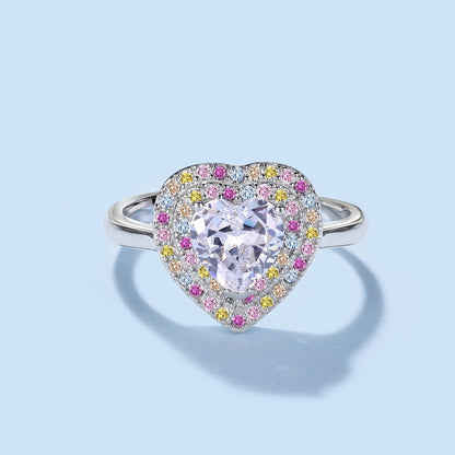 [ELAN LUXE]Delicate Ebullient Heart Shape Wedding Ring