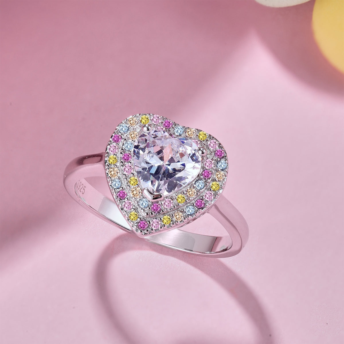 [ELAN LUXE]Delicate Ebullient Heart Shape Wedding Ring