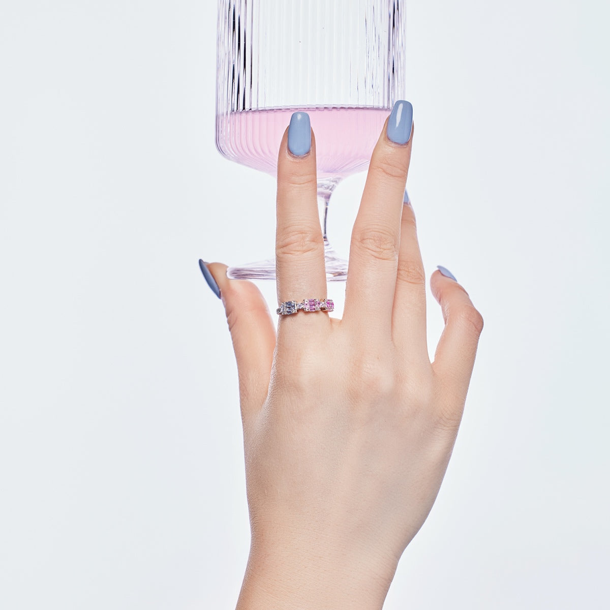 [ELAN LUXE]Unique Colorful Emerald Cut Party Ring