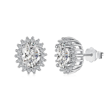 [ELAN LUXE]Delicate Radiant Oval Cut Daily Earrings