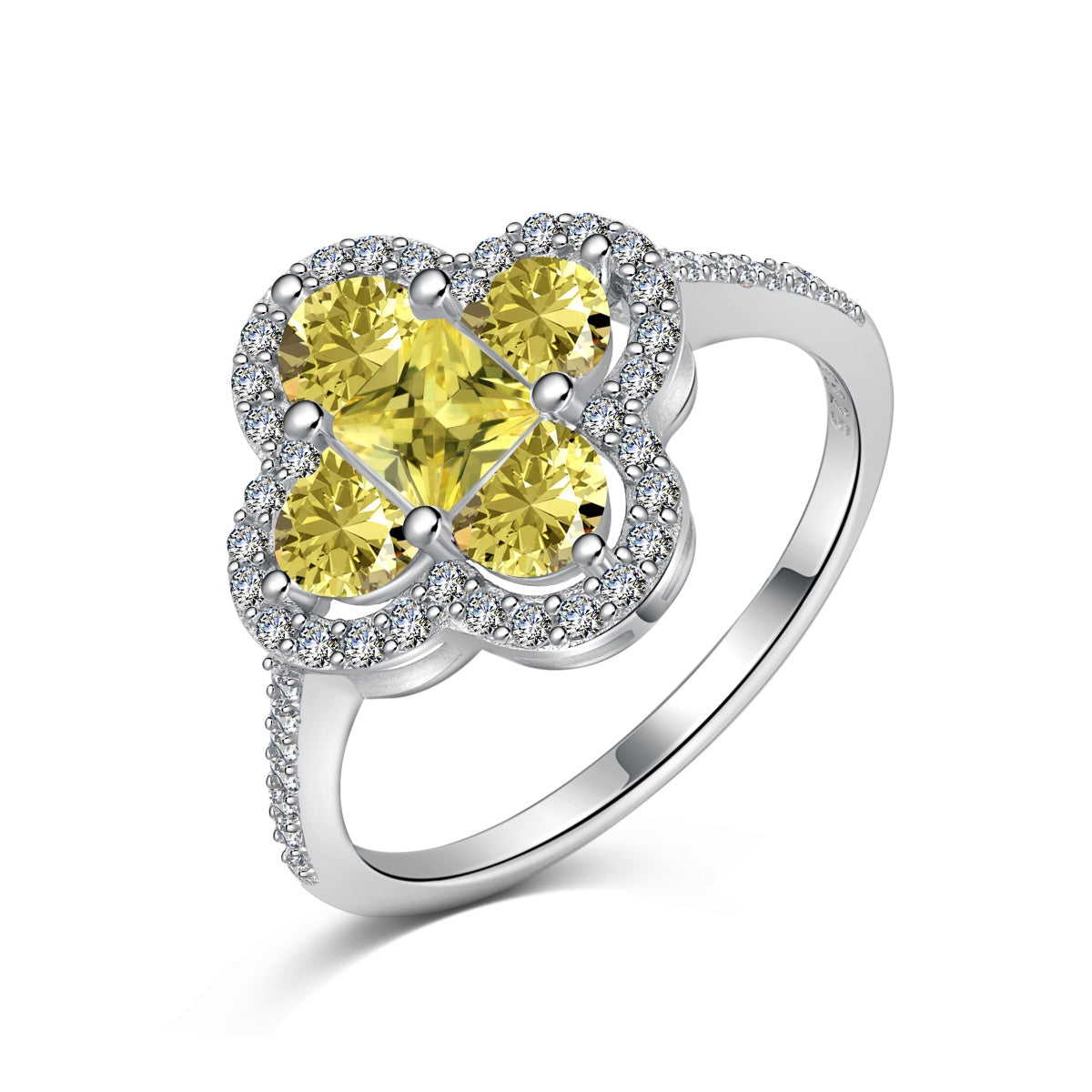 [ELAN LUXE]Luxurious Eternity Flower Shape Banquet Ring