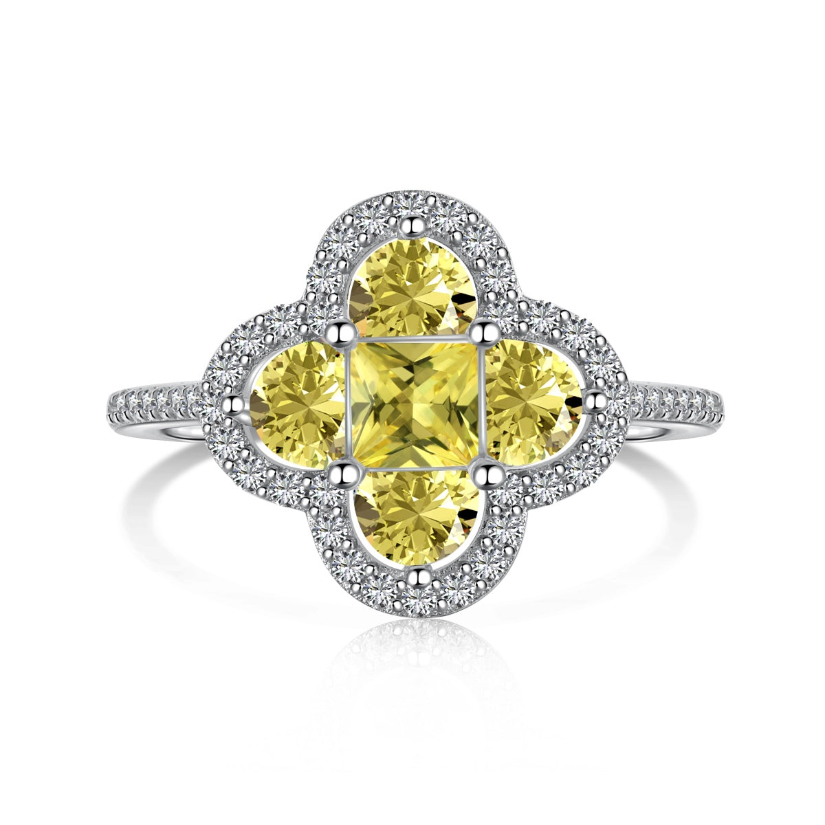 [ELAN LUXE]Luxurious Eternity Flower Shape Banquet Ring
