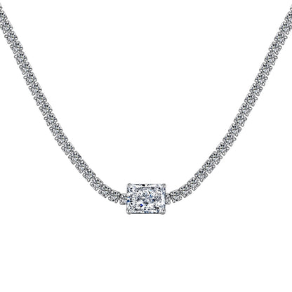[ELAN LUXE]2.0 carat Ornate Emerald Cut Necklace