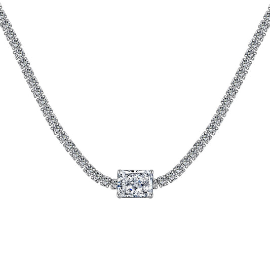 [ELAN LUXE]2.0 carat Ornate Emerald Cut Necklace