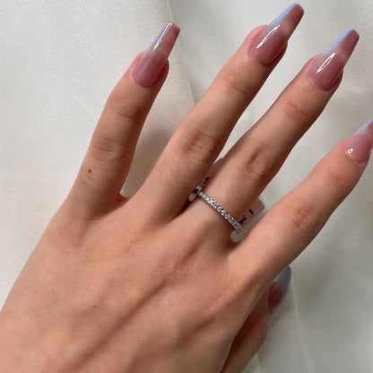 [ELAN LUXE]Delicate Sparkling Round Cut Daily Ring
