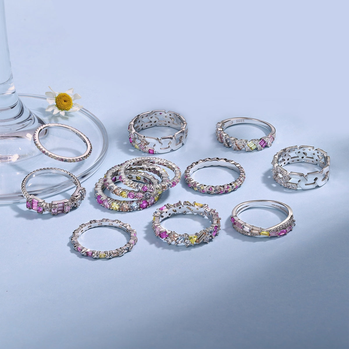 [ELAN LUXE]Radiant Sparkling Round Cut Daily Ring