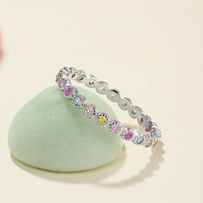 [ELAN LUXE]Radiant Sparkling Round Cut Daily Ring