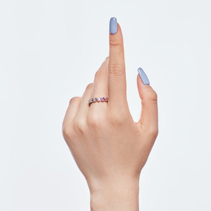 [ELAN LUXE]Delicate Vibrant Emerald Cut Daily Ring