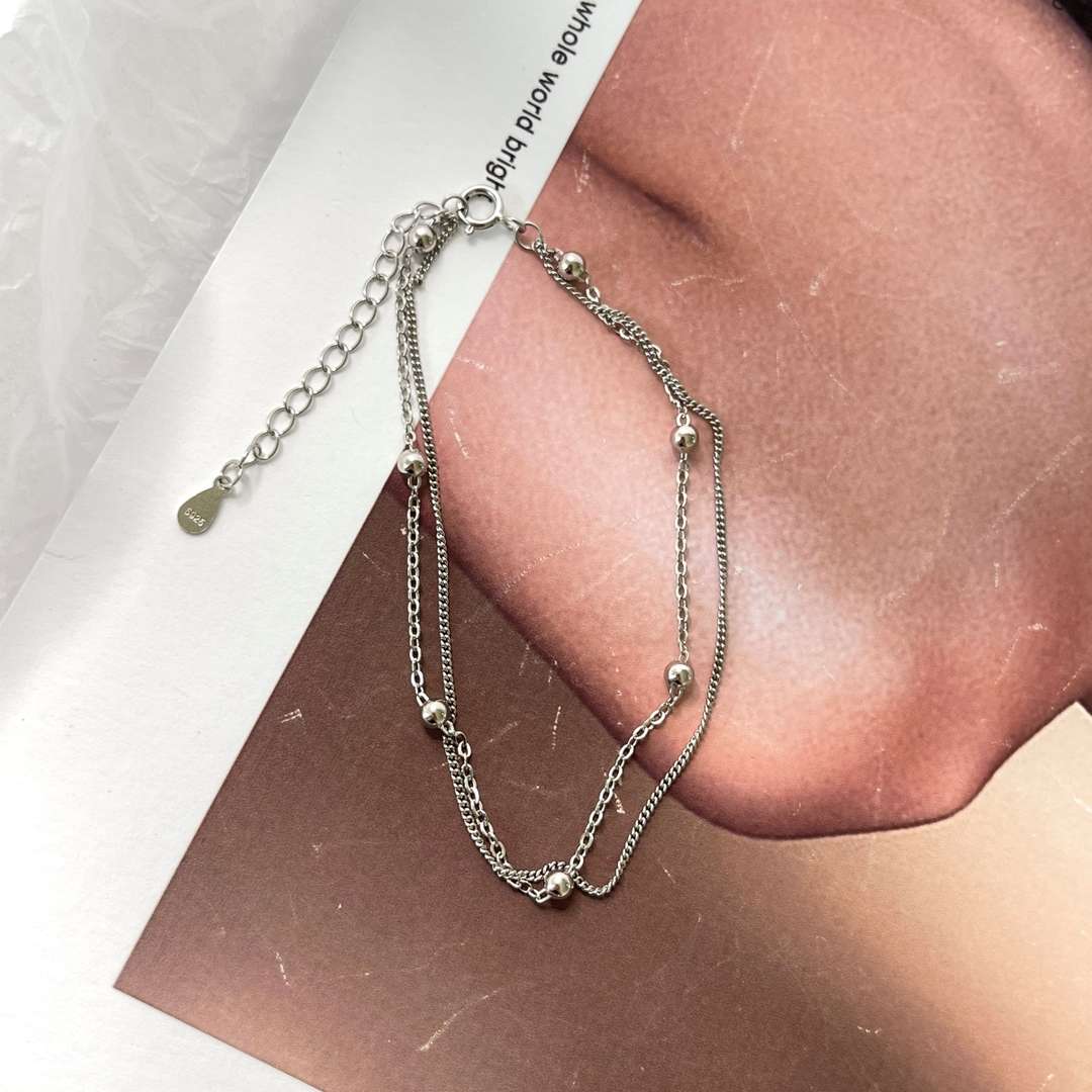 [ELAN LUXE]Delicate Bead Double Layer Bracelet