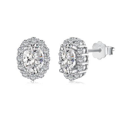 [ELAN LUXE]Delicate Unique Oval Cut Daily Earrings