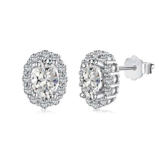 [ELAN LUXE]Delicate Unique Oval Cut Daily Earrings