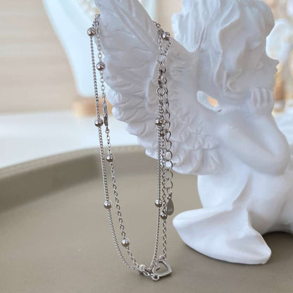 [ELAN LUXE]Dainty Double Layer Love Heart Bracelet