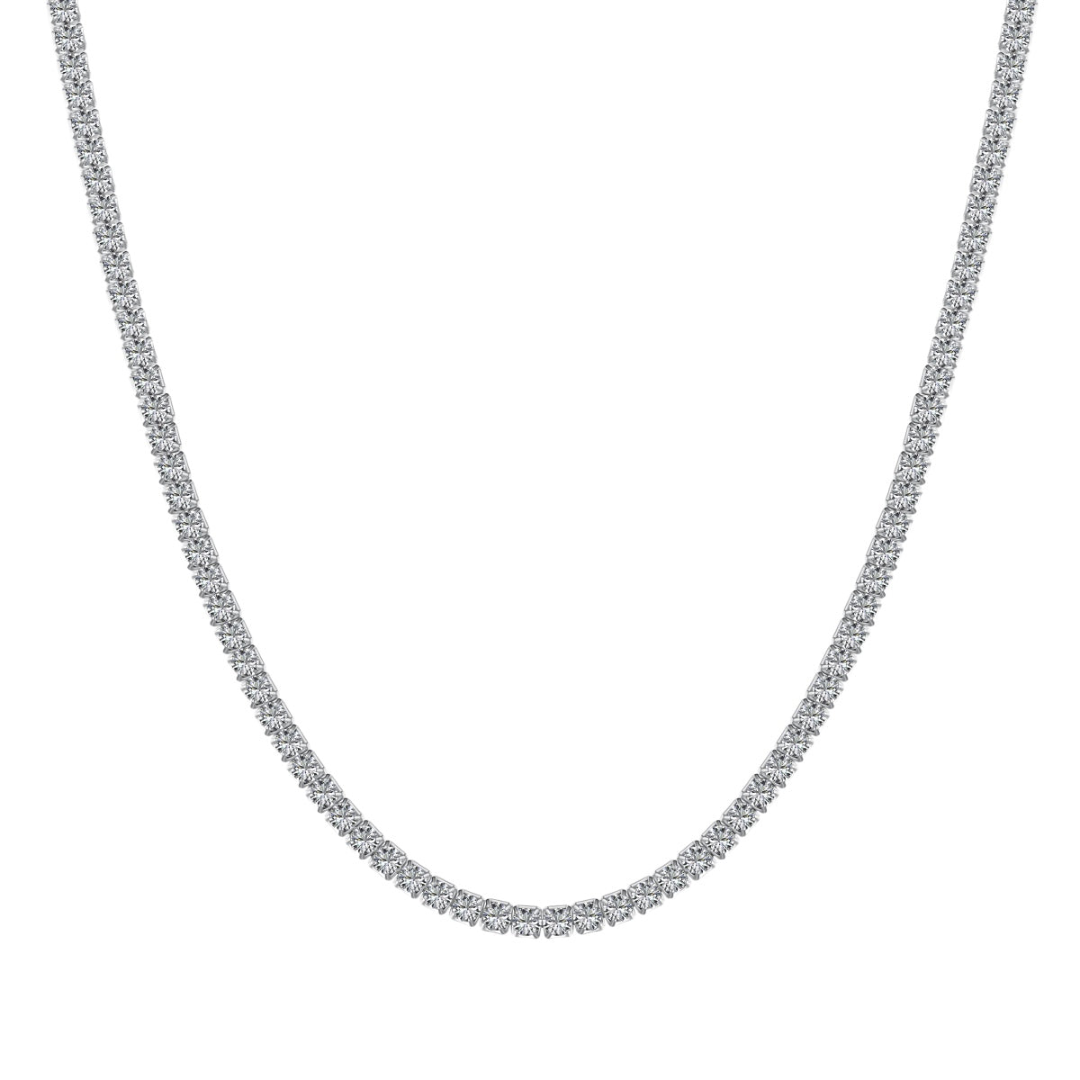 [ELAN LUXE]Delicate Round Shape Tennis Necklace